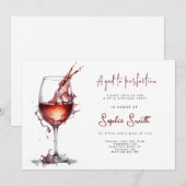 Verouderd tot perfectie wijn verjaardagsfeestje kaart (Voorkant / Achterkant)