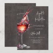 Verouderd tot perfectie wijn verjaardagsfeestje kaart (Voorkant / Achterkant)