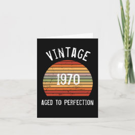  verouderd tot Perfection Retro Sun Birthday Kaart