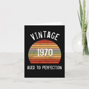  verouderd tot Perfection Retro Sun Birthday Kaart