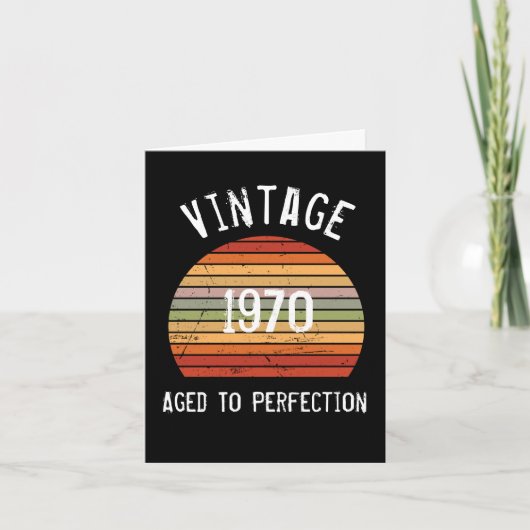  verouderd tot Perfection Retro Sun Birthday Kaart (Voorkant)