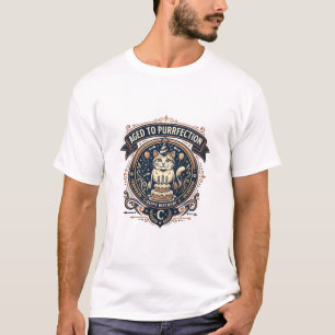 Verouderd Tot Purrfectie Kat Verjaardag Leeftijd V T-shirt