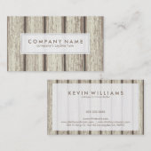 Verouderd wit geschilderd houten planken patroon visitekaartje (Voorkant / Achterkant)