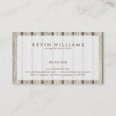 Verouderd wit geschilderd houten planken patroon visitekaartje (Achterkant)