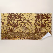 "Verouderde aarde canvas" Strandlaken (Voorkant)