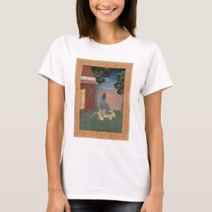 Verouderde azijn op een tijgerhuid buiten een buil t-shirt