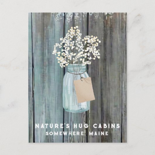 *~* Verouderde benauwde AP49 QR Mason Jar Feestdagenkaart (Voorkant)