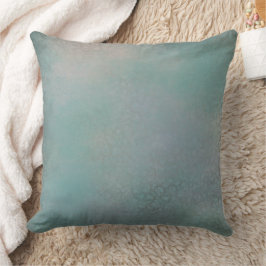 Verouderde Blauwgroen Faux Lace Pattern Kussen