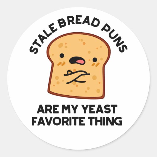 Verouderde broodpuns zijn mijn favoriete ding ronde sticker (Voorkant)
