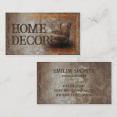 Verouderde  Classic Interieur Designer Kaart Visitekaartje (Voorkant / Achterkant)