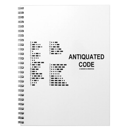 Verouderde code (International Morse Code) Notitieboek (Voorkant)