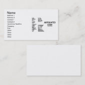 Verouderde code (International Morse Code) Visitekaartje (Voorkant / Achterkant)