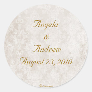 Verouderde Damask Stickers
