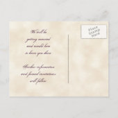 Verouderde druif Wijngaard Bewaar de datum Post Ka Aankondigingskaart (Achterkant)