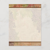 Verouderde druif wijngaard bruiloft briefpapier -  notitiekaartje (Achterkant)