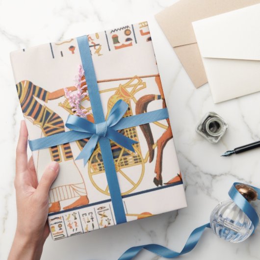 Verouderde Egyptische kunstschildpad Verpakt papie Cadeaupapier (Geschenken)