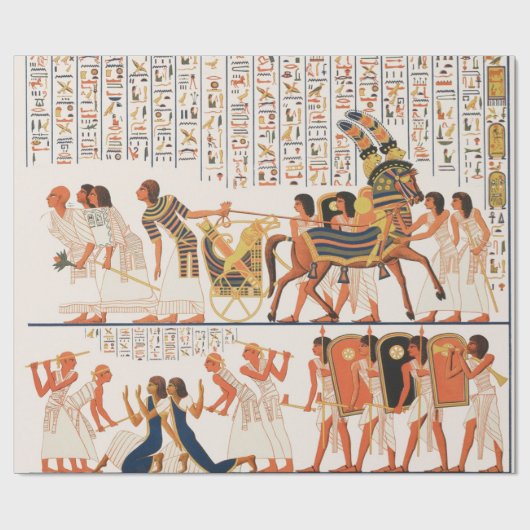 Verouderde Egyptische kunstschildpad Verpakt papie Cadeaupapier (Vlak)