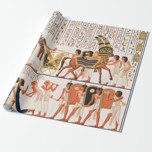 Verouderde Egyptische kunstschildpad Verpakt papie Cadeaupapier (Uitgerold)
