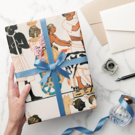 Verouderde Egyptische kunstschildpad Verpakt papie Cadeaupapier (Geschenken)