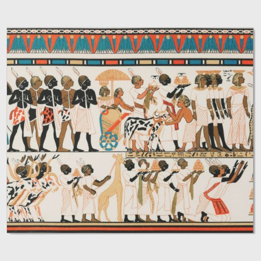 Verouderde Egyptische kunstschildpad Verpakt papie Cadeaupapier (Vlak)