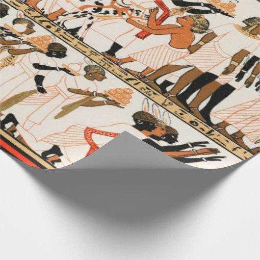 Verouderde Egyptische kunstschildpad Verpakt papie Cadeaupapier (Hoek)