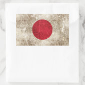  verouderde en bekrast vlag van Japan Rechthoekige Sticker (Tas)