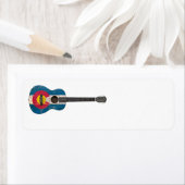 Verouderde en Versleten Colorado Vlag Akoestische  Etiket (Insitu)