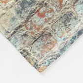 Verouderde en vervaagde bakstenen muur aangepaste  fleece deken (Hoek)