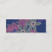 Verouderde Floral Profile Card Mini Visitekaartje (Achterkant)