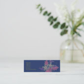 Verouderde Floral Profile Card Mini Visitekaartje (Staand voorkant)