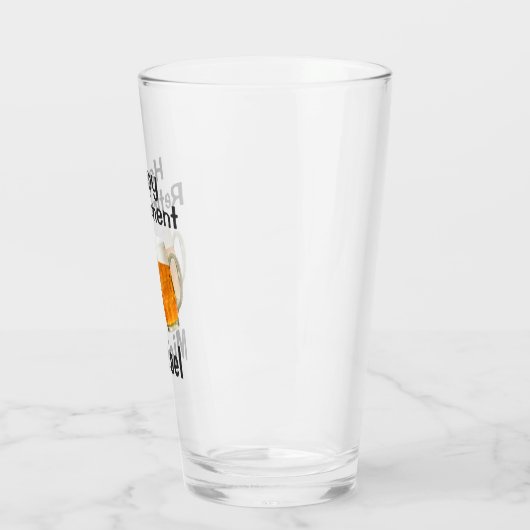 Verouderde GIft Happy Cheers Beer Aangepaste Naam Glas (Links)