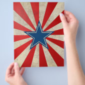 Verouderde Glory - Rode, Witte en Blauwe Sterren e Flyer (Hand)