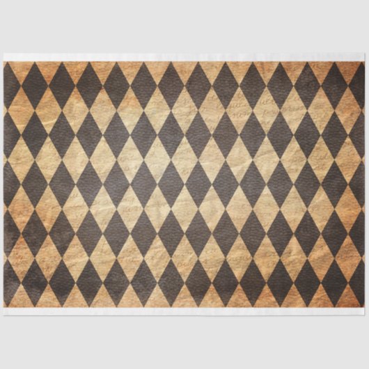 Verouderde Harlekijn Decoupage Tissue Paper Tissuepapier (Voorkant)