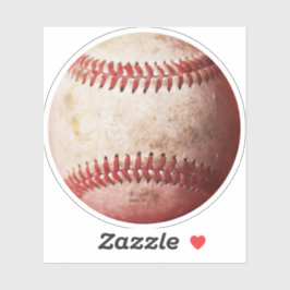 Verouderde honkbalfoto sticker