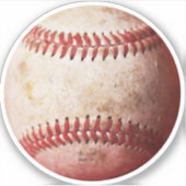 Verouderde honkbalfoto sticker (Voorkant)