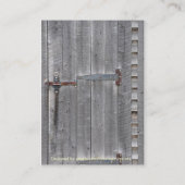 Verouderde houten deur Grunge Visitekaartje (Achterkant)