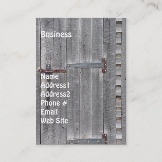 Verouderde houten deur Grunge Visitekaartje (Voorkant)