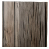 Verouderde houtimitatie tegeltje (Voorkant)