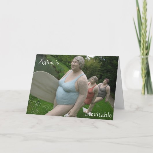 Verouderde humor van verjaardagskaarten kaart (Voorkant)