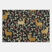 Verouderde kerstbomen inpakpapier vel (Voorkant 2)