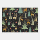 Verouderde kerstbomen inpakpapier vel (Voorkant)