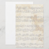  verouderde lade muziek briefpapier (Voorkant / Achterkant)