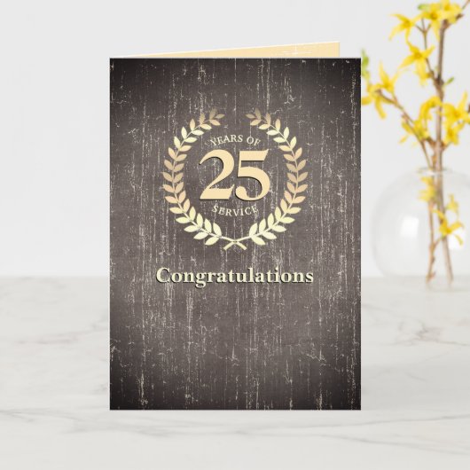 Verouderde lauweren aangepaste jaar werknemer jubi kaart (Gele Bloem)