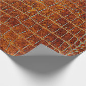 Verouderde ledertextuur van bruin dierenleder cadeaupapier (Hoek)