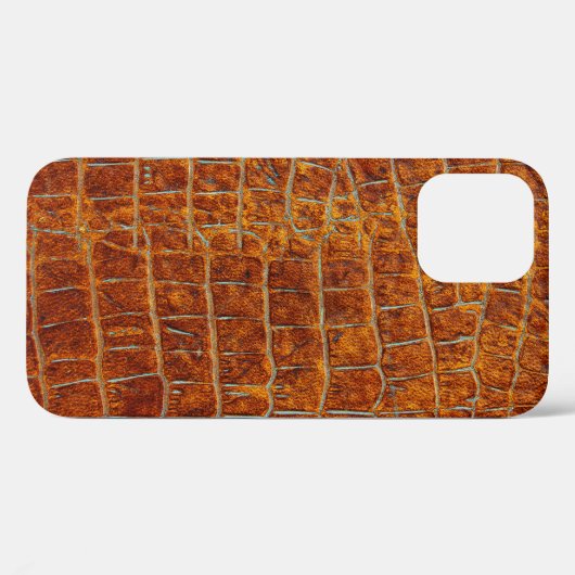 Verouderde ledertextuur van bruin dierenleder Case-Mate iPhone case (Achterkant (horizontaal))