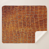 Verouderde ledertextuur van bruin dierenleder sherpa deken (Voorkant (horizontaal))