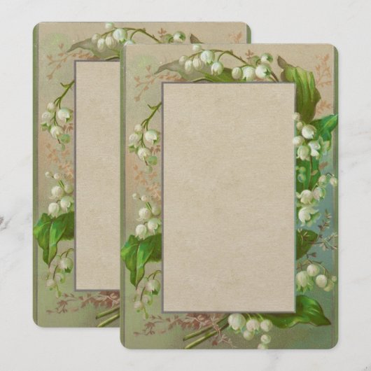 Verouderde Lily van de bruiloft in Valley Kaart (Voorkant / Achterkant)