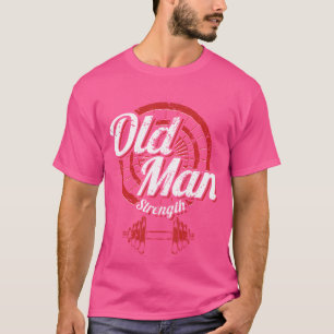 Verouderde Man Sterkte fitnesswerkout Gym Lover Bo T-shirt