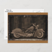 Verouderde Motorfiets Fotokaart Briefkaart (Voorkant / Achterkant)