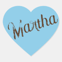 Verouderde naam hart Stickers (Sky Blue & Copper)